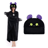 MeWaii® Dark Bat Wearable Blanket Hoodie Ultra Soft Oversized Cozy Blanket for Cozy Cuddles & Relaxing Moments