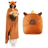 Mewaii® Capybara Wearable Blanket Hoodie Ultra Soft Oversized Cozy Blanket for Warm Hugs & Relaxing Moments