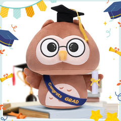 MeWaii® Graduation Plush Owl with Graduation Cap, Diploma Graduation Stuffed Animal Gift
