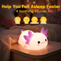 Mewaii® White Noise Axolotl Squish Night Light - Perfect Gift