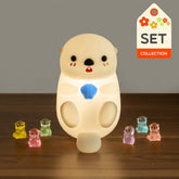 Otter Adorable Light with Miniature Figurine: Perfect Gift & Home Decor