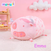 MeWaii® Fluffffy Family Strawberry Cow Stuffed Animal Kawaii Plush Pillow Squishy Toy