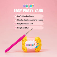 MeWaii® Crochet Axolotl Crochet Kit for Beginners with Easy Peasy Yarn