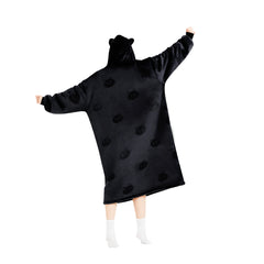 Mewaii® Wearable Blanket Hoodie Ultra Soft Cozy Flannel Hoodie Blanket with Pockets