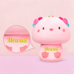 MeWaii® Mushroom Family Axolotl Kawaii Plush Pillow Squish Toy