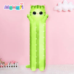 MeWaii® Loooong Family Original Design Long Cactus Cat Stuffed Animal Kawaii Plush Pillow Squishy Toy