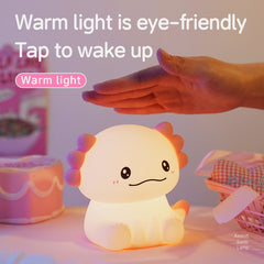 MeWaii® Axolotl Adorable Squishy Silicone Soft Night Light Lamp Best Gift for Girls Kids