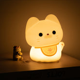 MeWaii® Squishy Silicone Happy Cat LED Night Light - Perfect Gift for Kids and Girls