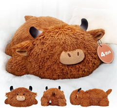 MeWaii® Lazy Highland Cow Weighted Stuffed Animal
