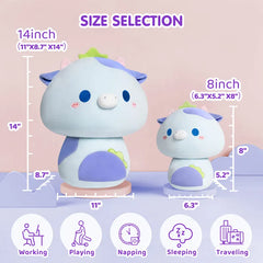 MeWaii® Mushroom Family Painted Jerry Cow Kawaii Plush Pillow Squish Toy