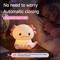 MeWaii® Axolotl Adorable Squishy Silicone Soft Night Light Lamp Best Gift for Girls Kids