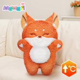 MeWaii® Heating Family Orange Fox Kawaii Stuffed Animal Unscented Microwavable Warmable Heating Pad Plush Toy