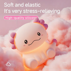 MeWaii® Axolotl Adorable Squishy Silicone Soft Night Light Lamp Best Gift for Girls Kids