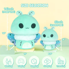 MeWaii® Mushroom Family Comet Moth Stuffed Animal Kawaii Plush Pillow Squish Toy