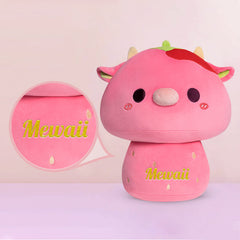 MeWaii® Mushroom Family Painted Berry Cow Kawaii Plush Pillow Squish Toy