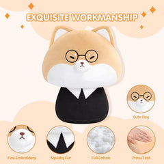 MeWaii® Mushroom Family Suit Shiba Inu Kawaii Plush Pillow Squish Toy