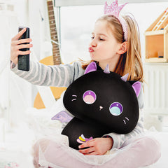 MeWaii® Mushroom Family Purple Magic Cat Kawaii Plush Pillow Squish Toy