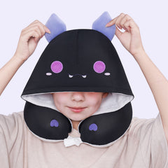 MeWaii® Flip Pillow Black White Bat Reversible Throw Pillow Neck Pillow Kawaii Plush Pillow Squish Toy
