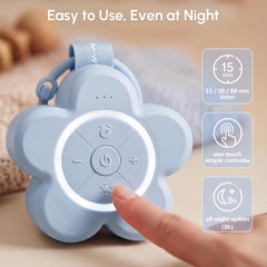 Mewaii® Portable Baby White Noise Machine – Rechargeable Sleep Sound Machine with Night Light & Soothing Sounds