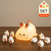 Rabbit Adorable Light with Miniature Figurine: Perfect Gift & Home Decor