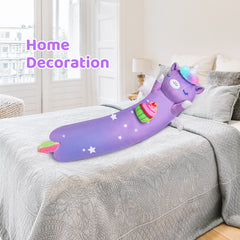 MeWaii® Loooong Family Original Design Tie-Dye Unicorn Plush Long Stuffed Animal Kawaii Plush Pillow Squishy Toy