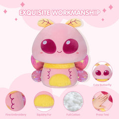 MeWaii® Mushroom Family Maple Moth Kawaii Plush Pillow Squish Toy