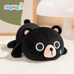 MeWaii® Cute Animal Black Bear Plush Pillow Kawaii Plushies Stuffed Toys Squishy Plushies Cuddle Body Pillow
