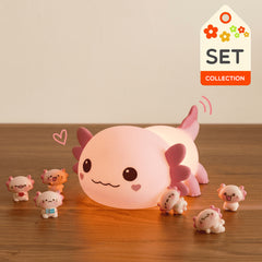 Axolotl Adorable Light with Miniature Figurine: Perfect Gift & Home Decor