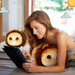 MeWaii® Fluffffy Family Cat with Lion Cat Stuffed Animal Kawaii Plush Pillow Squishy Toy