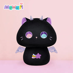 MeWaii® Mushroom Family Purple Magic Cat Kawaii Plush Pillow Squish Toy