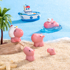 Über 5+ Stück Miniatur-Capybara-Figuren, süßes Set, matschiges Silikon-Nachtlicht, DIY-Schreibtisch-Kollektion, Harz