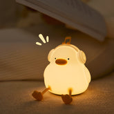 Squishy Silicone Musical Duck LED Night Light - Perfect Gift for Kids and Girls
