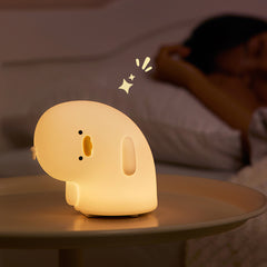 Squishy Silikon-Ente mit krummem Hals, LED-Nachtlicht – perfektes Geschenk für Kinder und Mädchen