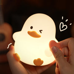 MeWaii® Winking Duck with Heart Silicone Squishy Night Light Perfect Gift