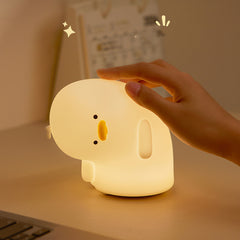 Squishy Silikon-Ente mit krummem Hals, LED-Nachtlicht – perfektes Geschenk für Kinder und Mädchen