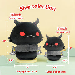 MeWaii® Mushroom Family Devil Moth Black Kawaii Plush Pillow Squish Toy