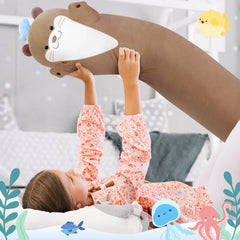 MeWaii® Loooong Family Original Design Fishy Otter Plush Long Stuffed Animal Kawaii Plush Pillow Squishy Toy
