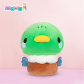 MeWaii® Mushroom Family Green Duck Stuffed Animal Kawaii Plush Pillow Squishy Toy
