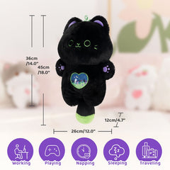 MeWaii® Devil Mint Kitten Kawaii Plush Pillow Squish Toy