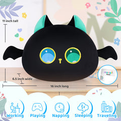 MeWaii® Throw Pillow Cushion Family Magic Cat Stuffed Animal Kawaii Plush Body Squishy Pillow