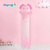 MeWaii® Loooong Family Original Design Giant Pink Hanalotl/Axolotl Stuffed Animal Kawaii Long Plush Pillow Squishy Toy