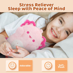 MeWaii® Heating Family Pink Axolotl Heatable Stuffed Plush Warm Stuffed Animals Unscented Microwavable Warmable Heating Pad Toy