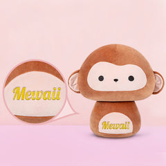 MeWaii® Mushroom Family Monkey Kawaii Plush Pillow Squish Toy