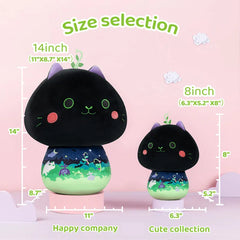 MeWaii® Mushroom Family Devil Mint Kitten Kawaii Plush Pillow Squish Toy
