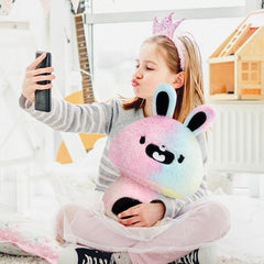 MeWaii® Mushroom Family Tie-Dye Bunny Rabbit Kawaii Plush Pillow Squish Toy