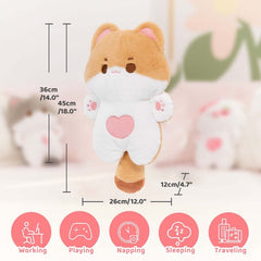 MeWaii® Kitten Orange Kawaii Plush Pillow Squish Toy