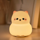 MeWaii® Cute Kitten Silicone Squishy Night Light Tap Lamp Best Gift For Baby and Girl