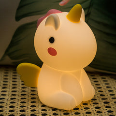 Squishy Silikon-Einhorn-LED-Nachtlicht – perfektes Geschenk für Kinder und Mädchen