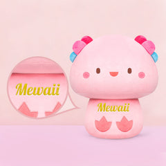 MeWaii® Mushroom Family Axolotl Kawaii Plush Pillow Squish Toy