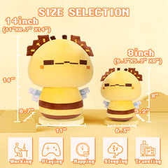 MeWaii® Mushroom Family Digital Bee Kawaii Plush Pillow Squish Toy